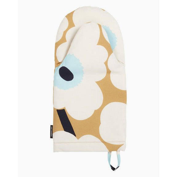 Pieni Unikko Oven Mitten Beige/White/Blue