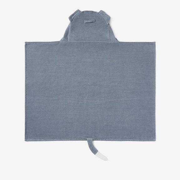 Slate Puppy Hooded Baby Bath Wrap