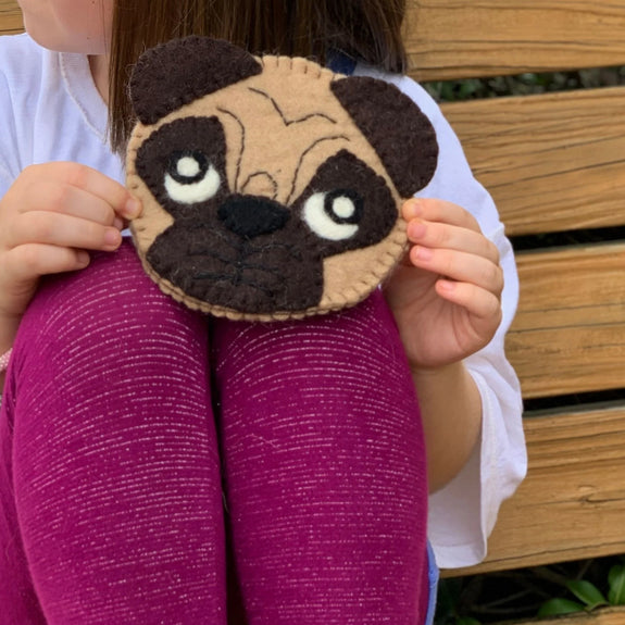 Felt Coin Purse - Pug