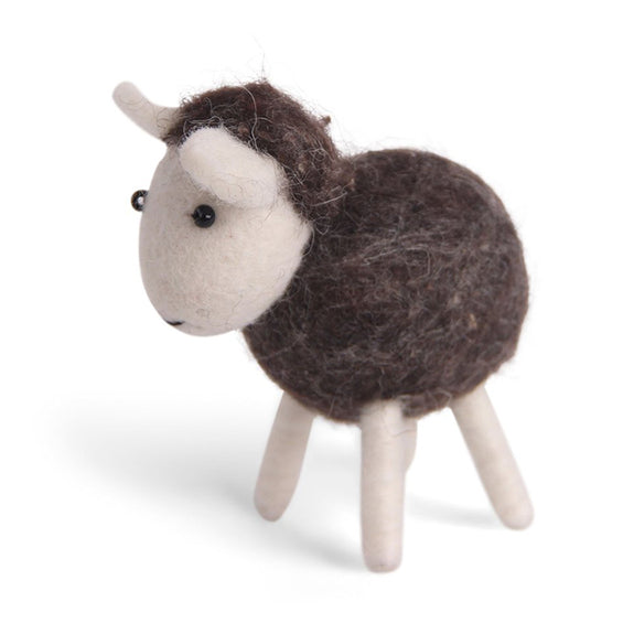Small Felt Lamb - Brown