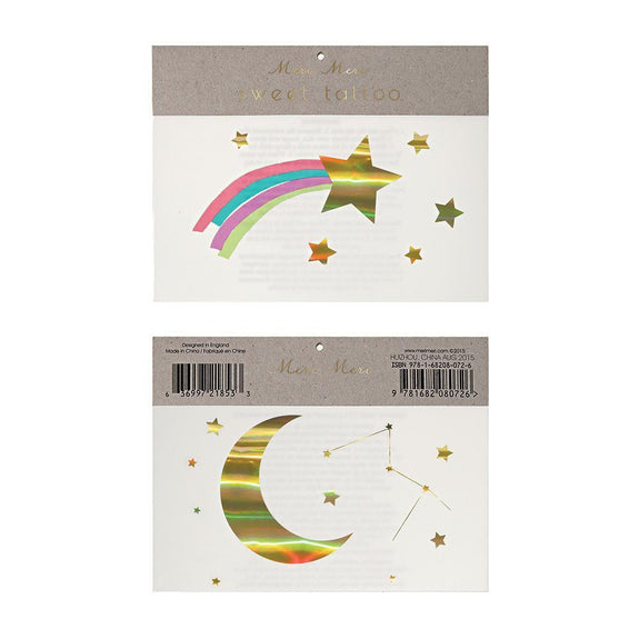 Rainbow Shooting Star Tattoos