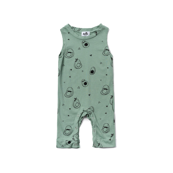 Kira Avocado Tank Romper Celadon