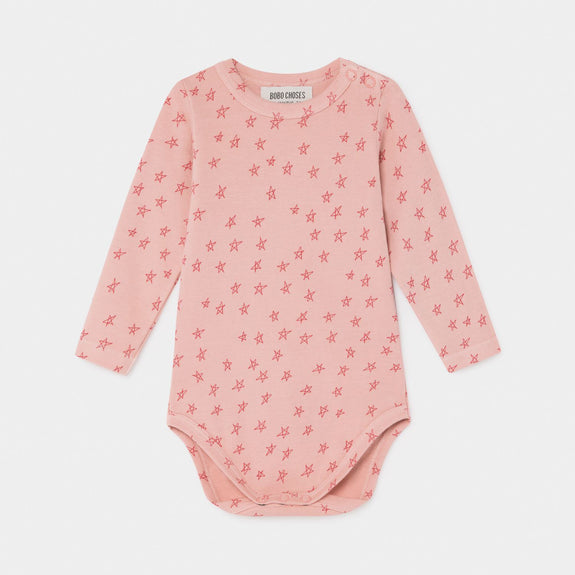 Long Sleeve Onesie All Over Stars