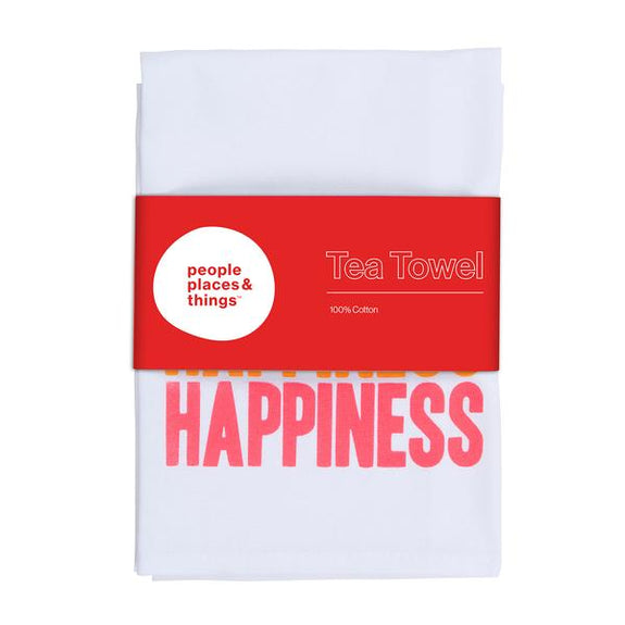 Happiness Tea Towel