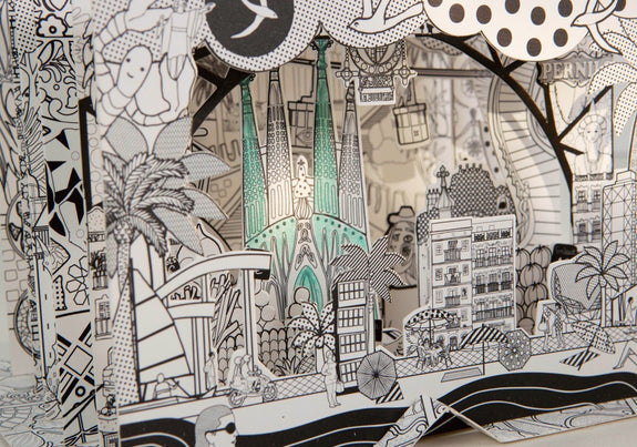 3D Color City - Barcelona