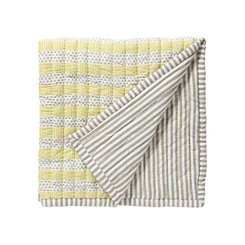 Quilted Nursery Blanket Grey/Sunshine