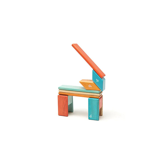 Magnetic Wooden Blocks 14 Pieces - Sunset