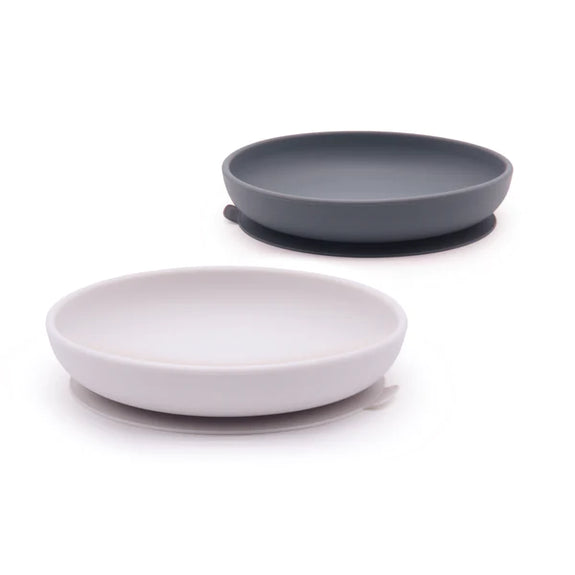 Silicone Suction Plate Set- Cloud/Storm