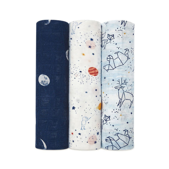 Silky Soft Swaddles Set of 3 - Stargaze