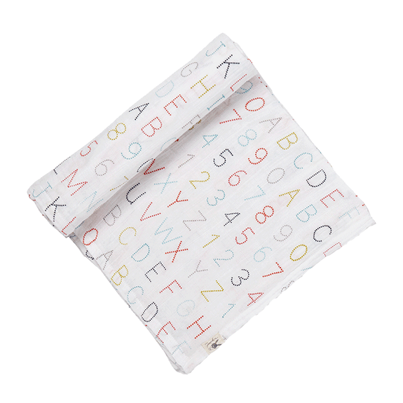 Muslin Swaddle - Alphabet