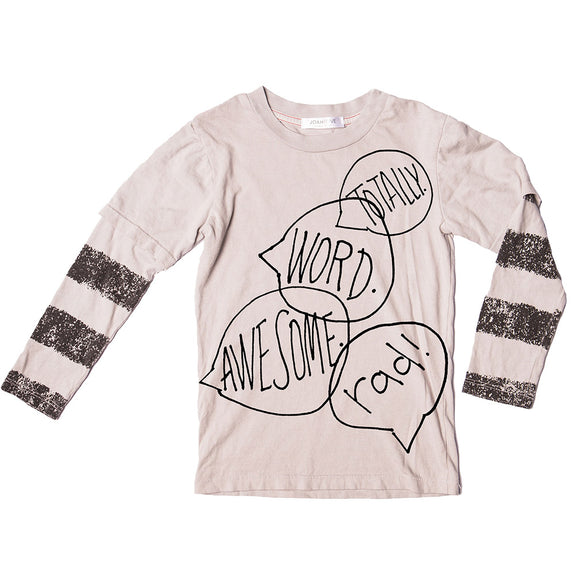 Word Bubble Print Top (Ash)
