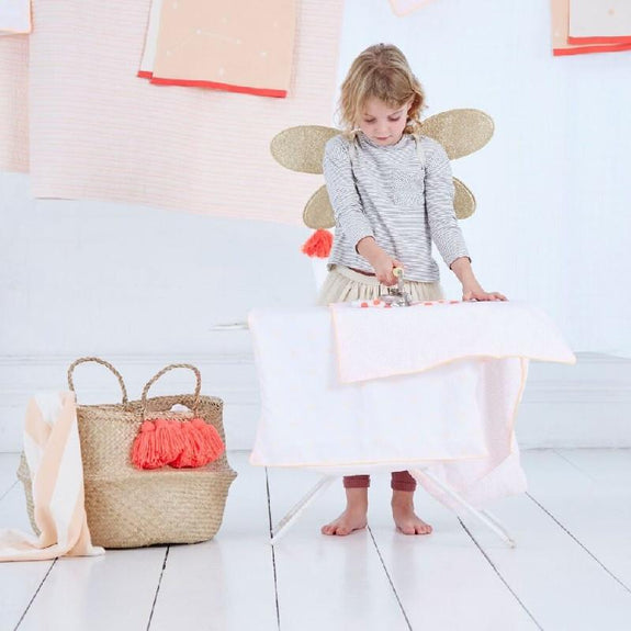 Neon Coral Tassel Basket