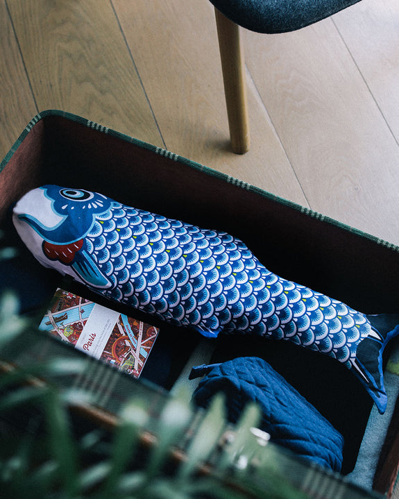 Travel Laundry Bag - Koinobori Blue