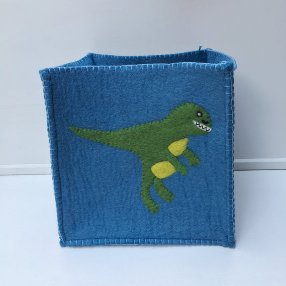 Felt Storage Bin - Dinosaur