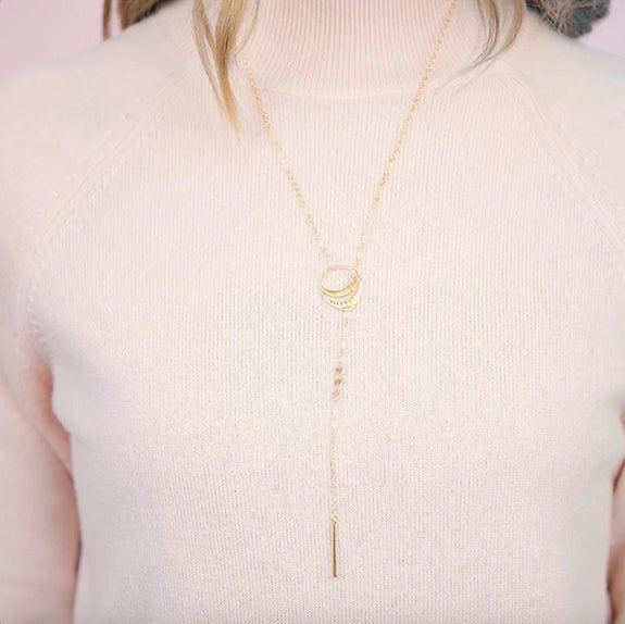 Needle & Thread Lariat Necklace