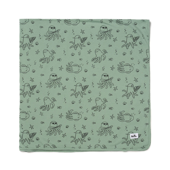 Swaddle Blanket - Octopus - Celadon