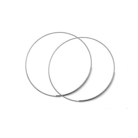 Hadley White Gold Hoops