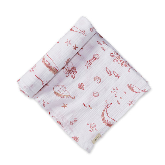 Life Aquatic Swaddle Grapefruit