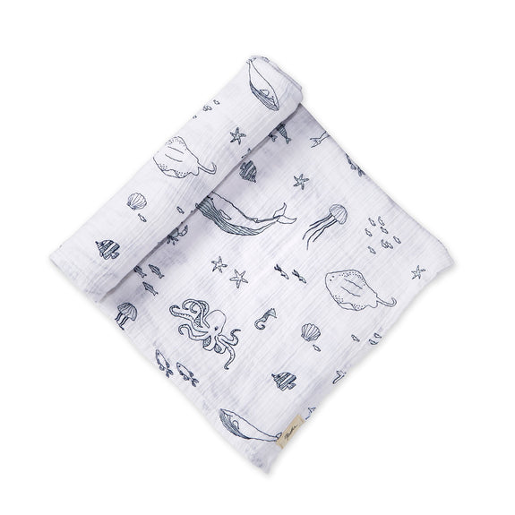 Life Aquatic Swaddle Marine