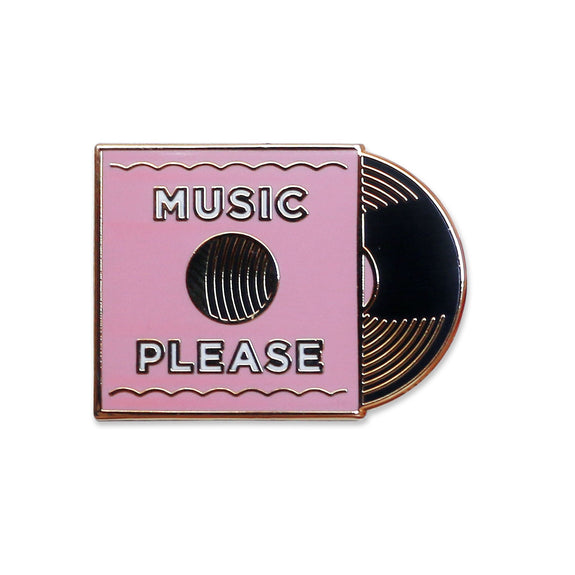 Paper Parasol Pink Music Pin