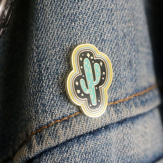Paper Parasol Cactus Magic Pin