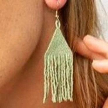 Mint Luxe Petite Fringe Earring