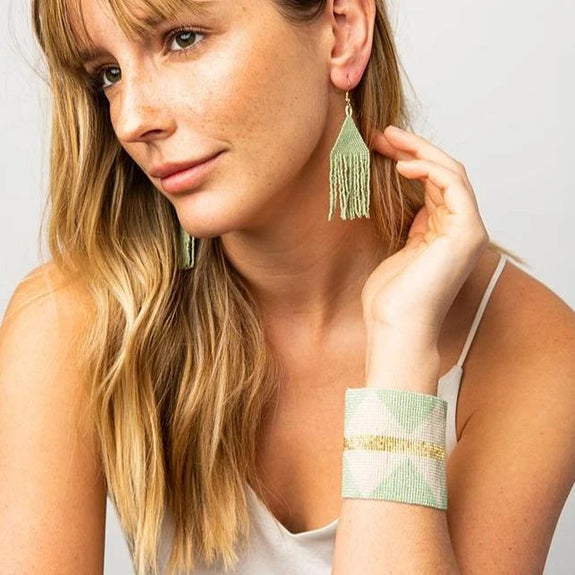 Mint Luxe Petite Fringe Earring