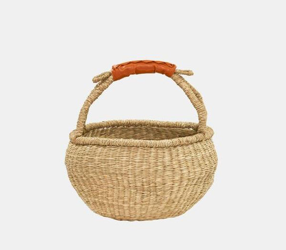 Woven Round Bolga Basket - Mini - Natural