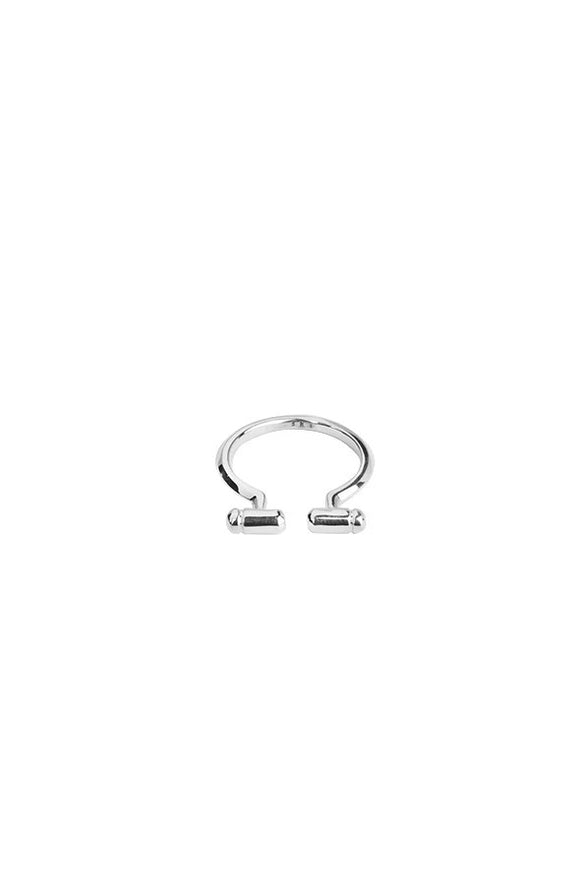 Omega Fem Ring - 14K Gold Vermeil or Sterling Silver