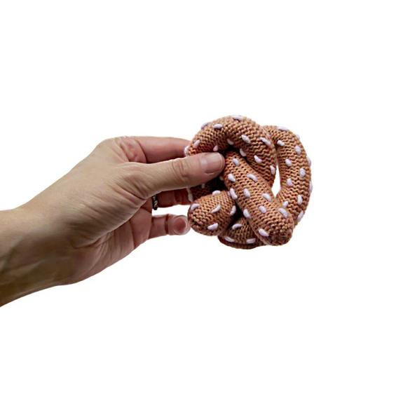 Organic Baby Rattle - Pretzel