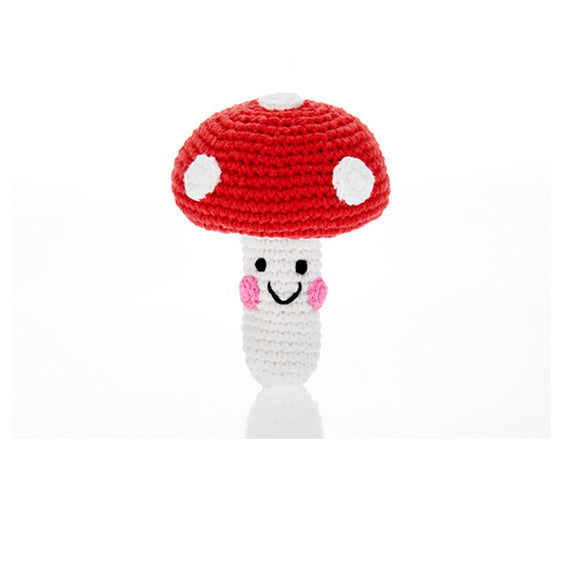 Red Toadstool Mushroom Rattle