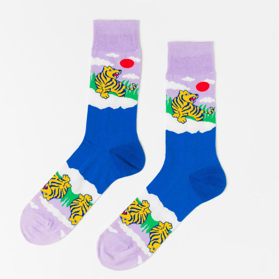 Men's Crew Socks Tiger