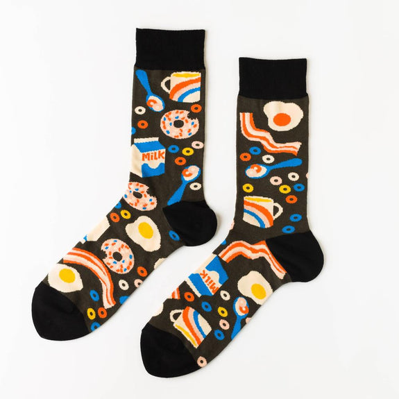 Men's Crew Socks Breakfast