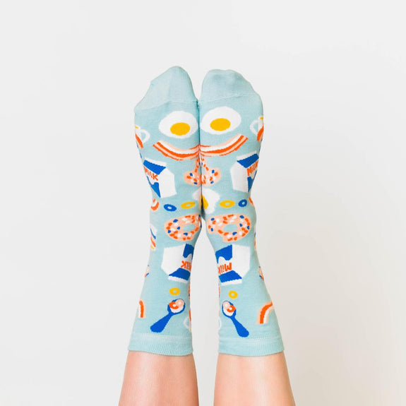 Women's Crew Socks Breakfast
