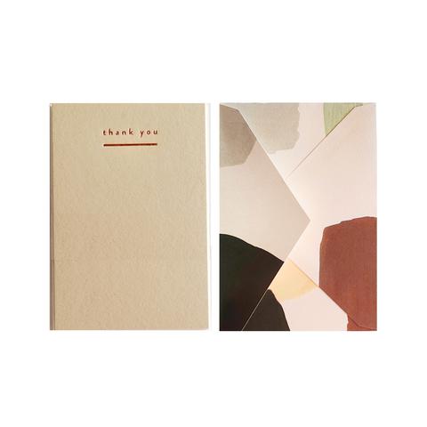 Mini Thank You Letterquette: 12 Flat Notes & Envelopes