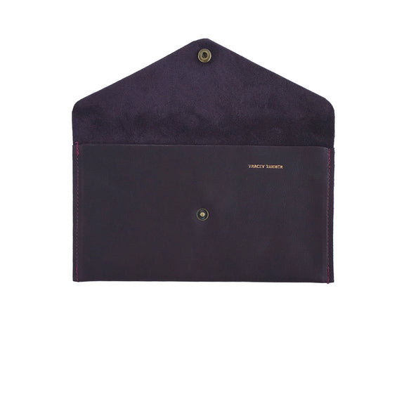 Large Violet Envelope Wallet - Black