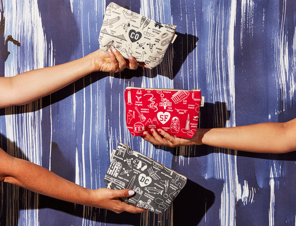 Los Angeles Zipped Pouch Natural