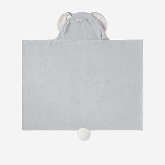 Gray Bunny Hooded Baby Barth Wrap
