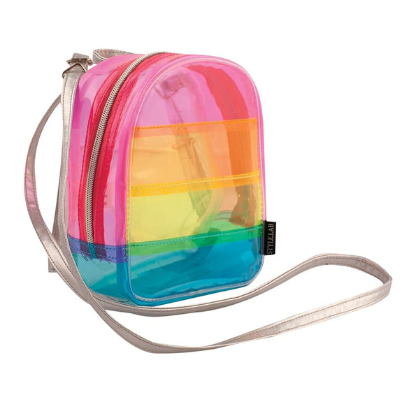 Transparent Rainbow Micro Backpack