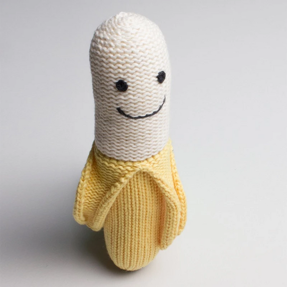 Organic Baby Rattle - Banana