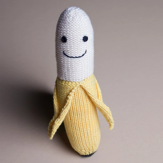 Organic Baby Rattle - Banana