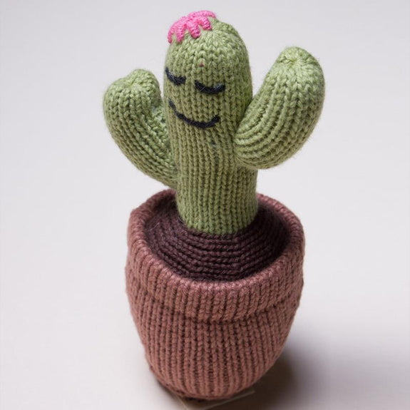 Organic Baby Rattle - Cactus