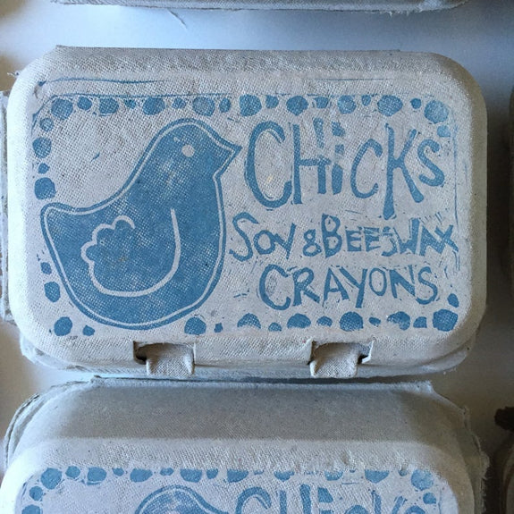 Set of 6 Chick Soy and Beeswax Crayons