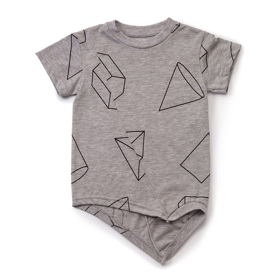 Geometric Penguin Shirt (Heather Grey)