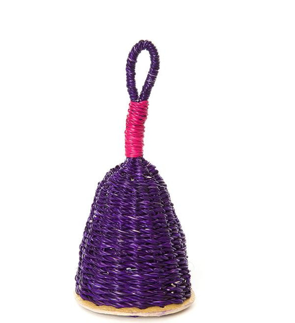 Elephant Grass Maracas Shaker - Purple/Pink - Large