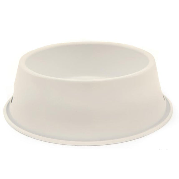 White Enamelware Dog Bowl 36 oz