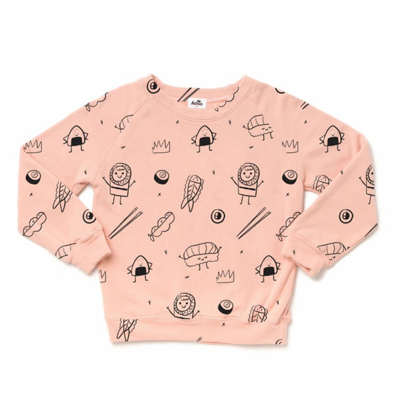 Sushi Raglan Sweatshirt - Blush
