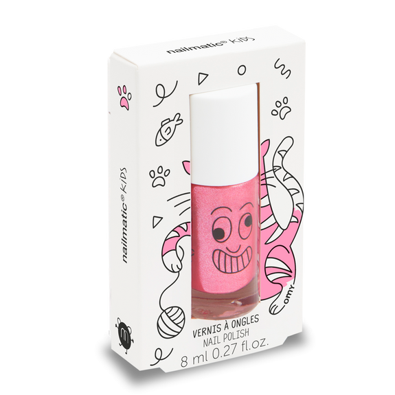 Nail Polish Kitty - Candy Pink Glitter