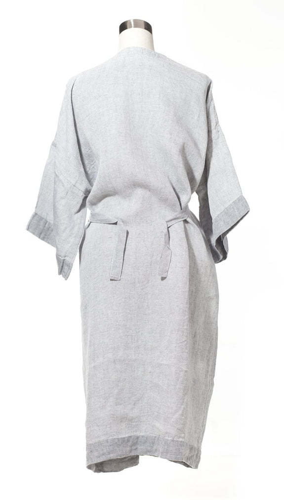 Kaste Linen Bath Gown - Grey