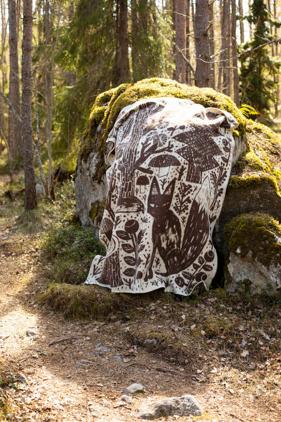 METSIKKO Blanket (Brown White)